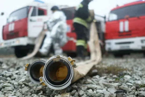 Bakıda məşhur hotelin qarşısında YANĞIN - FOTOLAR