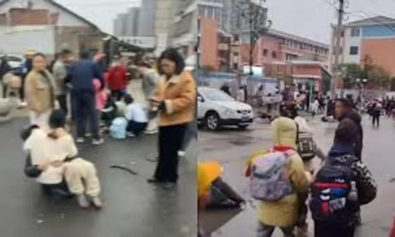 Maşın məktəblilərin üzərindən keçdi