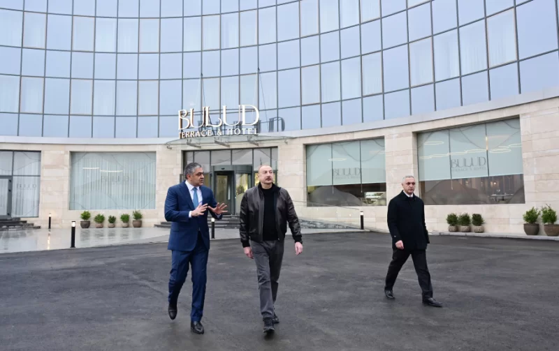 Prezident Xankəndidə “Bulud” hotelin açılışında - Yenilənib - Fotolar