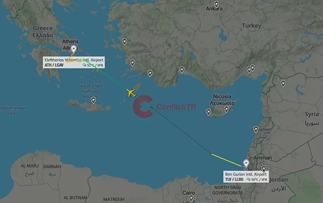 Netanyahunun təyyarəsi Yunanıstana təxliyə edildi