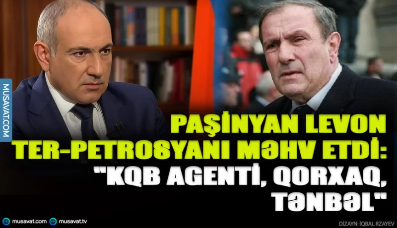 Paşinyan Levon Ter-Petrosyanı məhv etdi: "KQB agenti, qorxaq, tənbəl" - İrəvanda sözlü qırğın