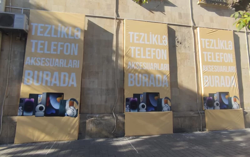 Qanunsuz əməllərini reklam banerləri ilə gizlətməyə çalışdılar